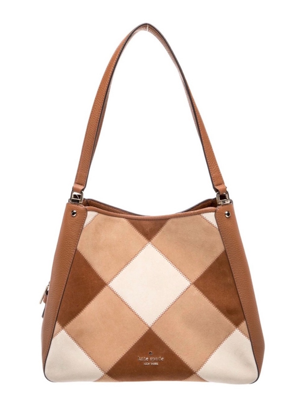NWT KATE SPADE LEILA TRIPLE COMPARTMENT PATCHWORK BAG